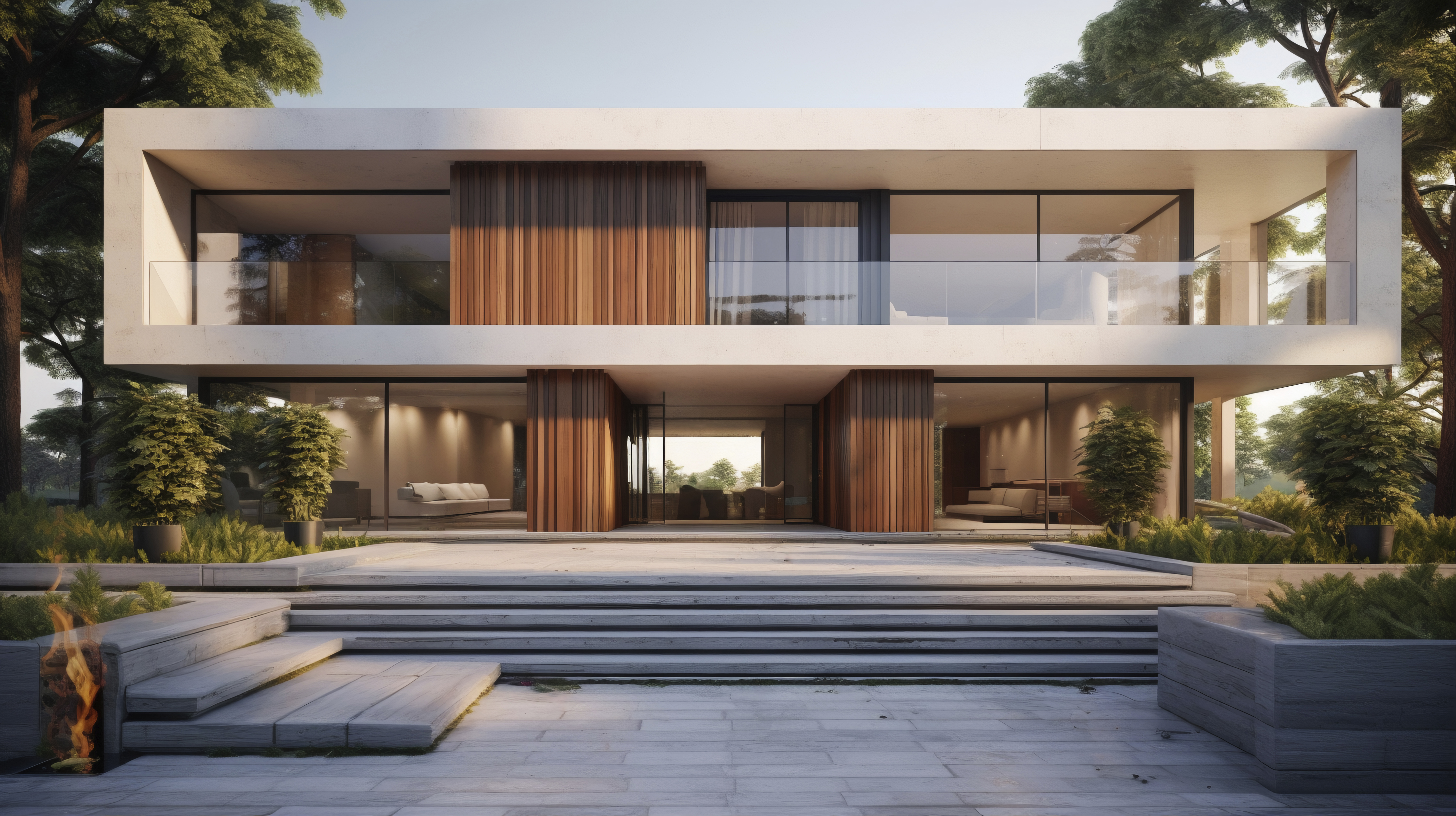 Propiedad moderna de arquitectura contemporánea